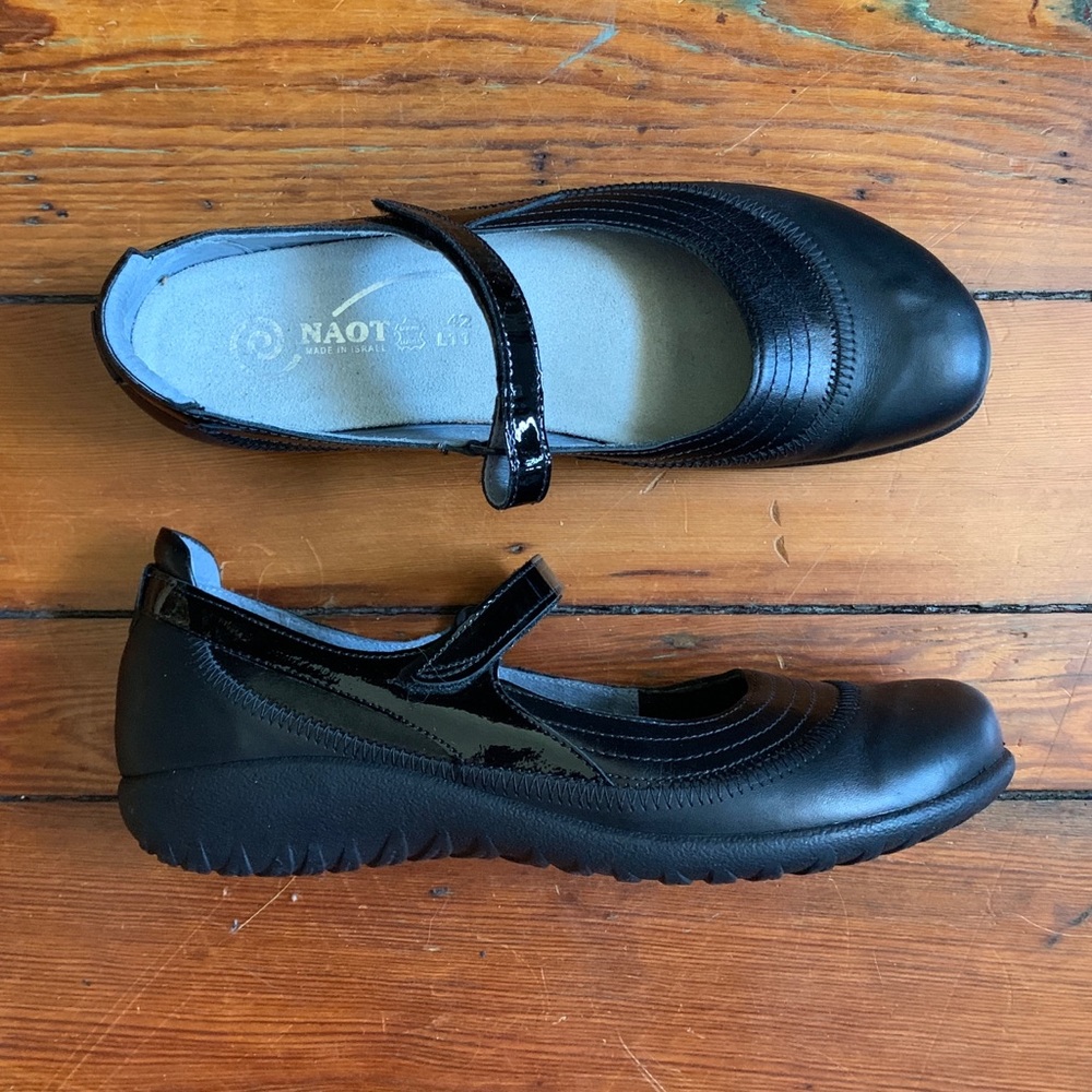 NAOT Kirei black leather Mary Jane EU size 42 USA size 11